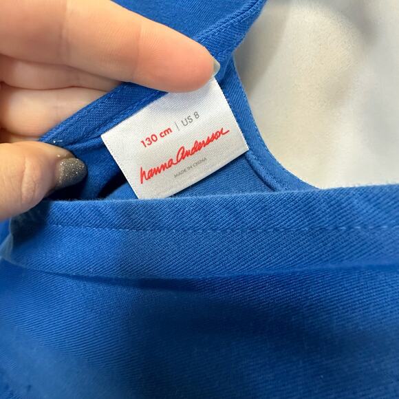 Hanna Andersson Blue Chasing Summer Dress Soft Tulle 130cm US 8 Kids - Picture 5 of 7